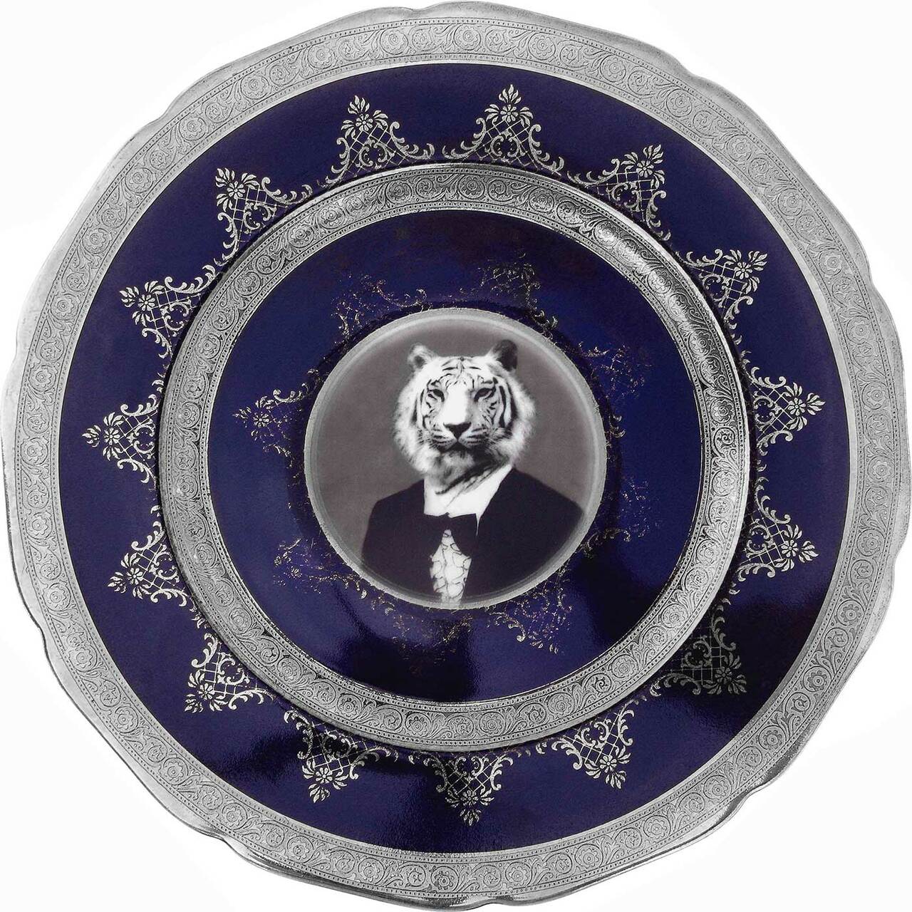 Mineheart Rugs The Tiger Rug Teppich Rund 200x200 Blau