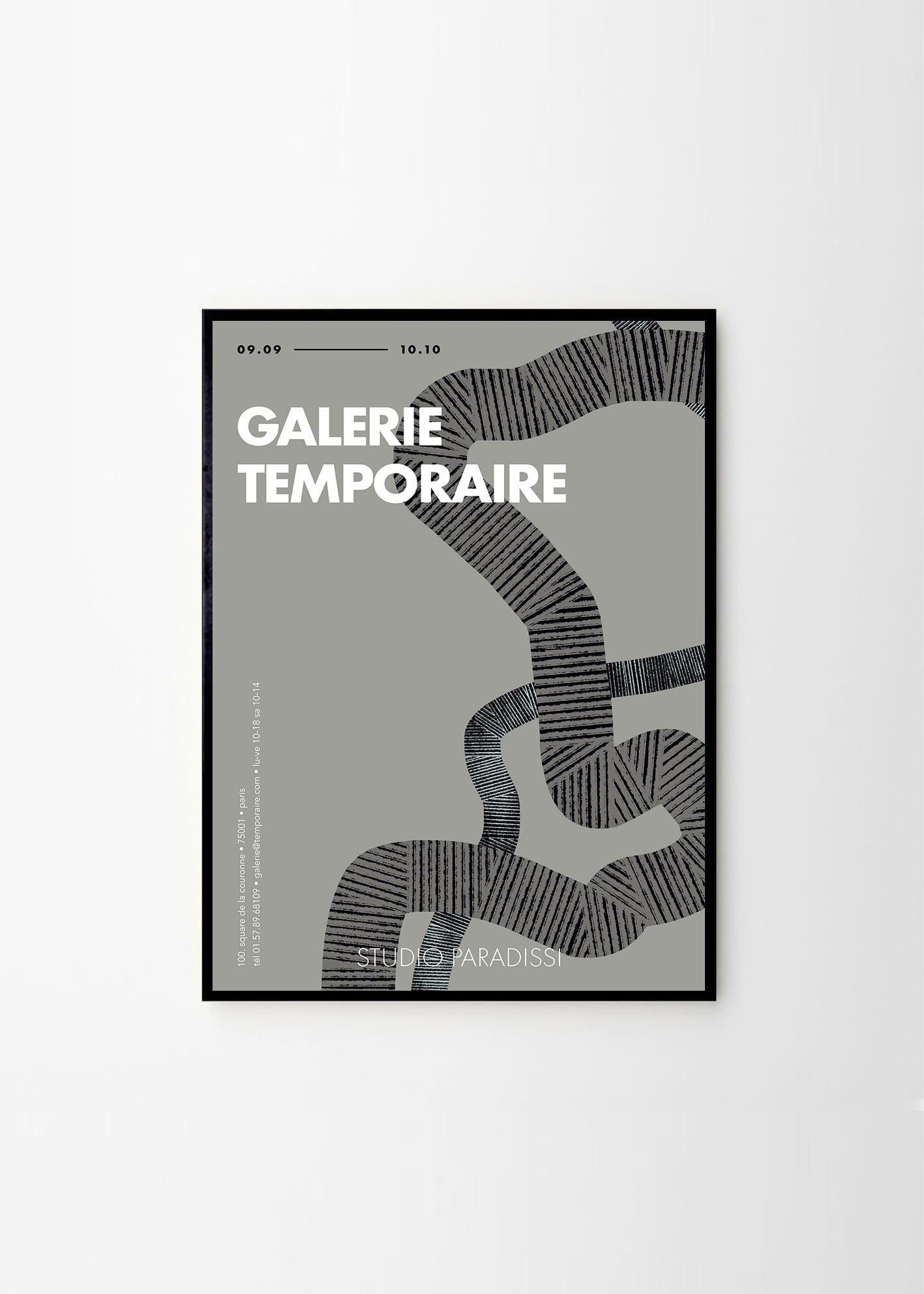 The Poster Club Galerie Temporaire 47 Poster 50x70 grau