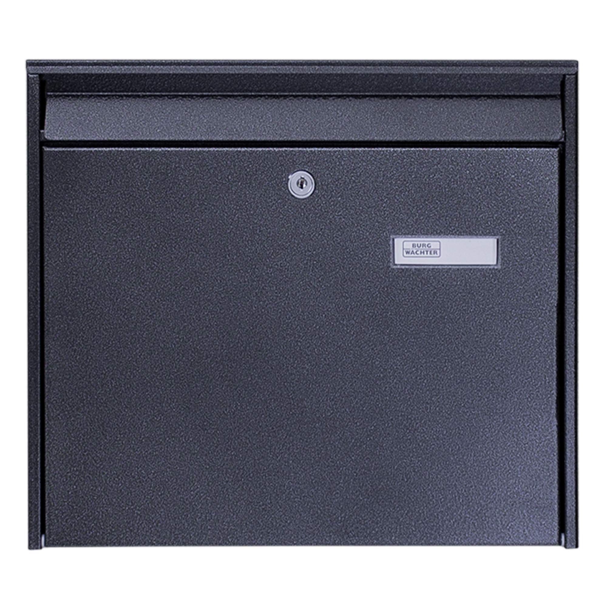 Banjado Burg-Wächter Briefkasten Schwarz 32x36cm A4 Postkasten