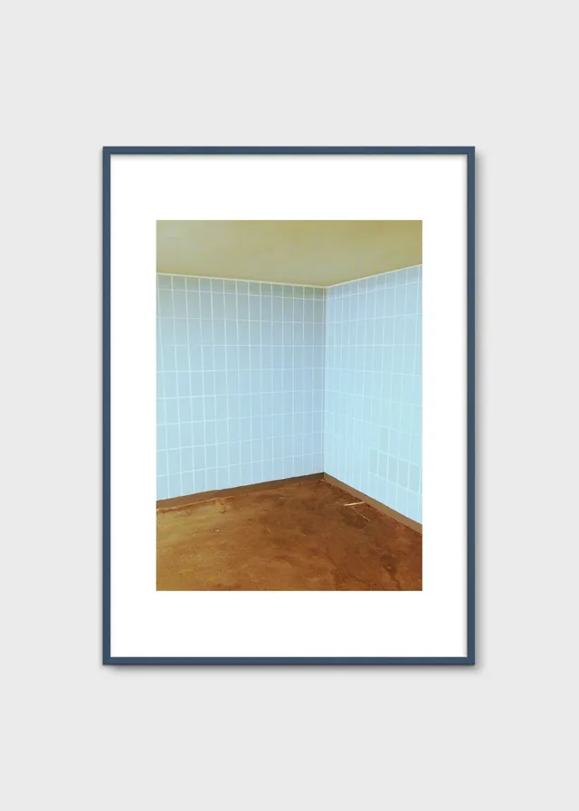 The Poster Club Blue U-Bahn Kunstdruck A4 Foto Blau