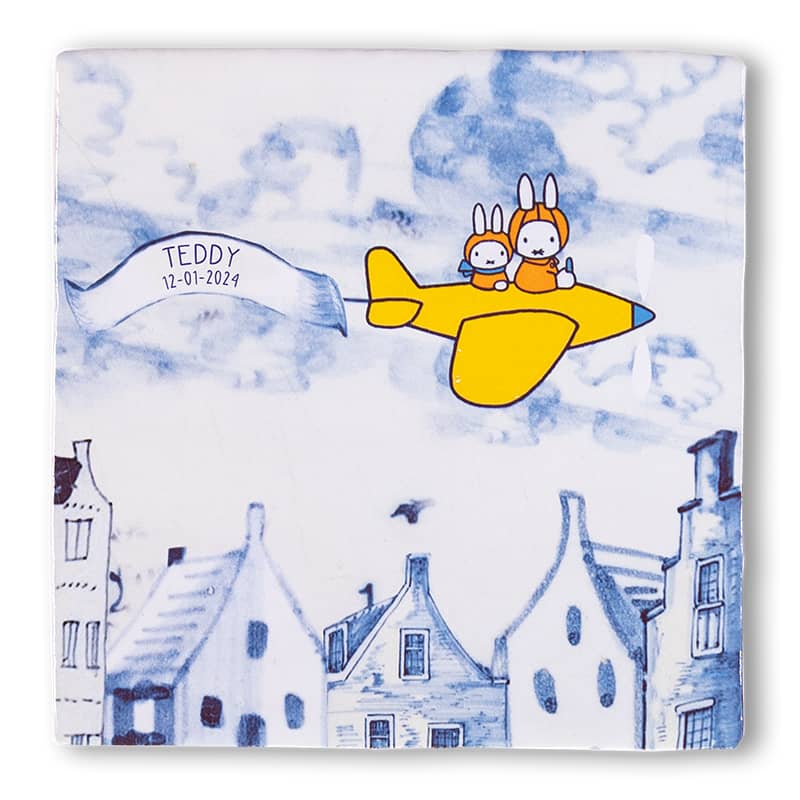 Storytiles Delft Blue Nijntjes Reise Wandfliese M Baby