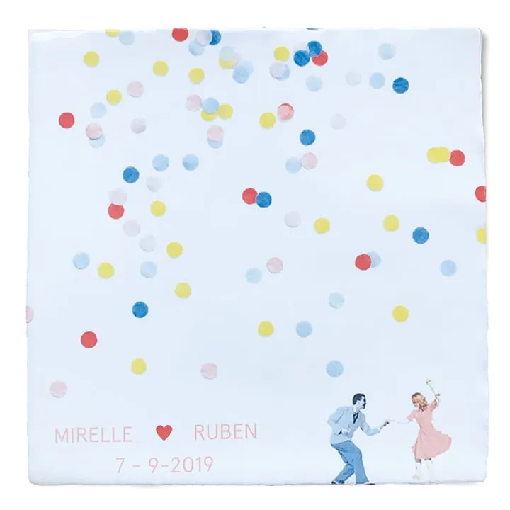 Storytiles Delft Blue Feest der Liefde Fliese 10x10 cm Konfetti