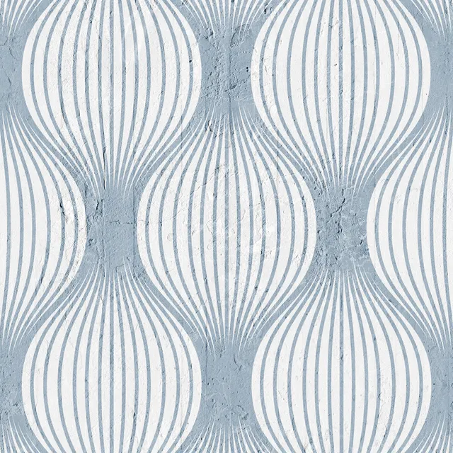 Mineheart Navy Geometric Bulbs Tapete Blau A3 Muster