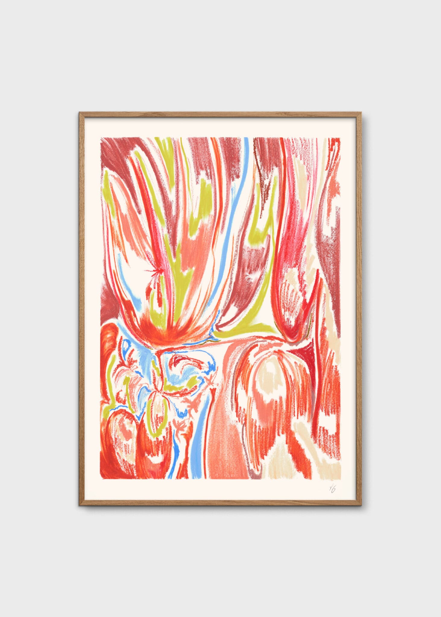 The Poster Club Art Prints Orangerøde blade Poster A4 orange