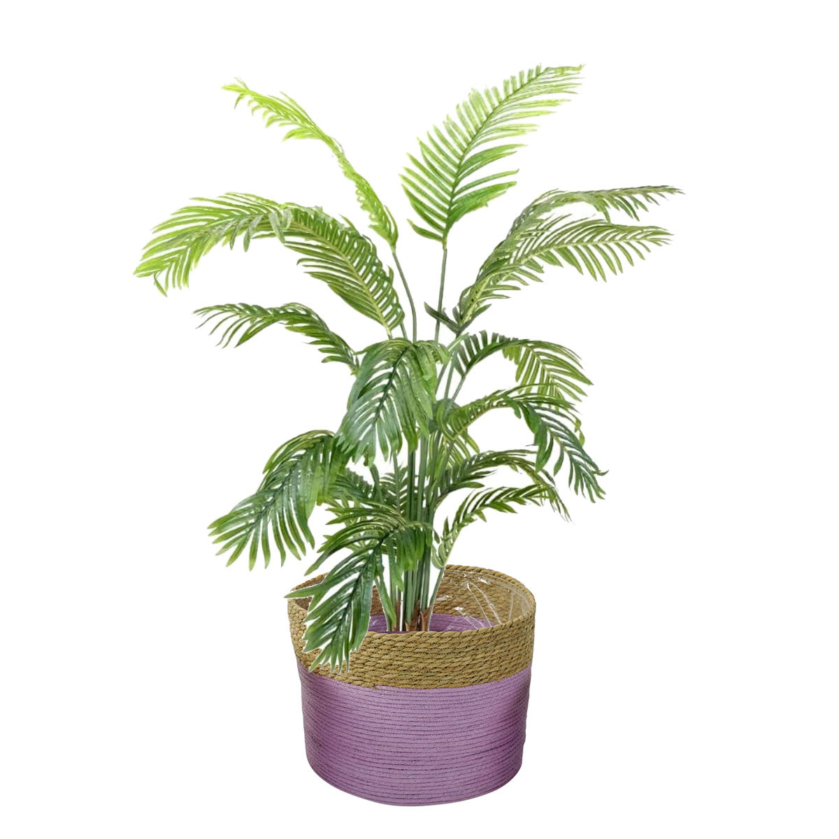 LS-LebenStil Garten & Camping Übertopf Palma 28cm Seegras Flieder