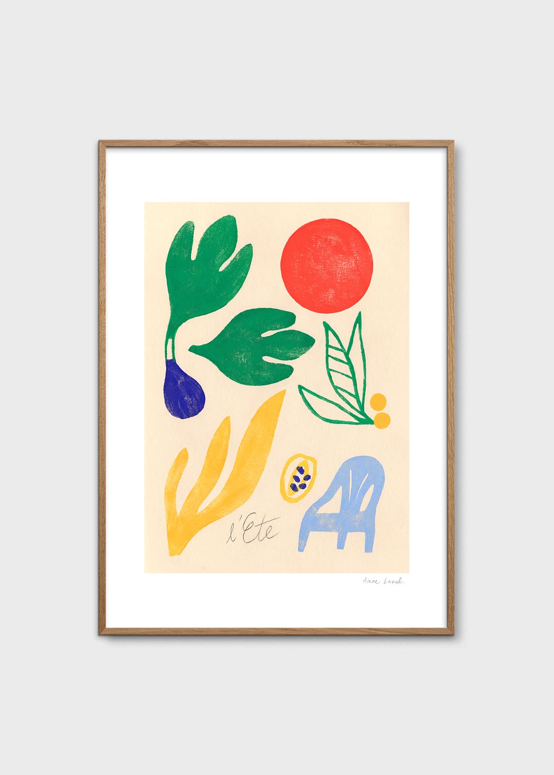 The Poster Club Summer Kunstdruck A4 botanisch bunt