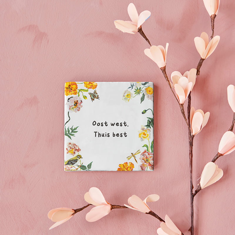 Storytiles Delft Blue Goudhaantje Fliese 10x10 cm mit Text
