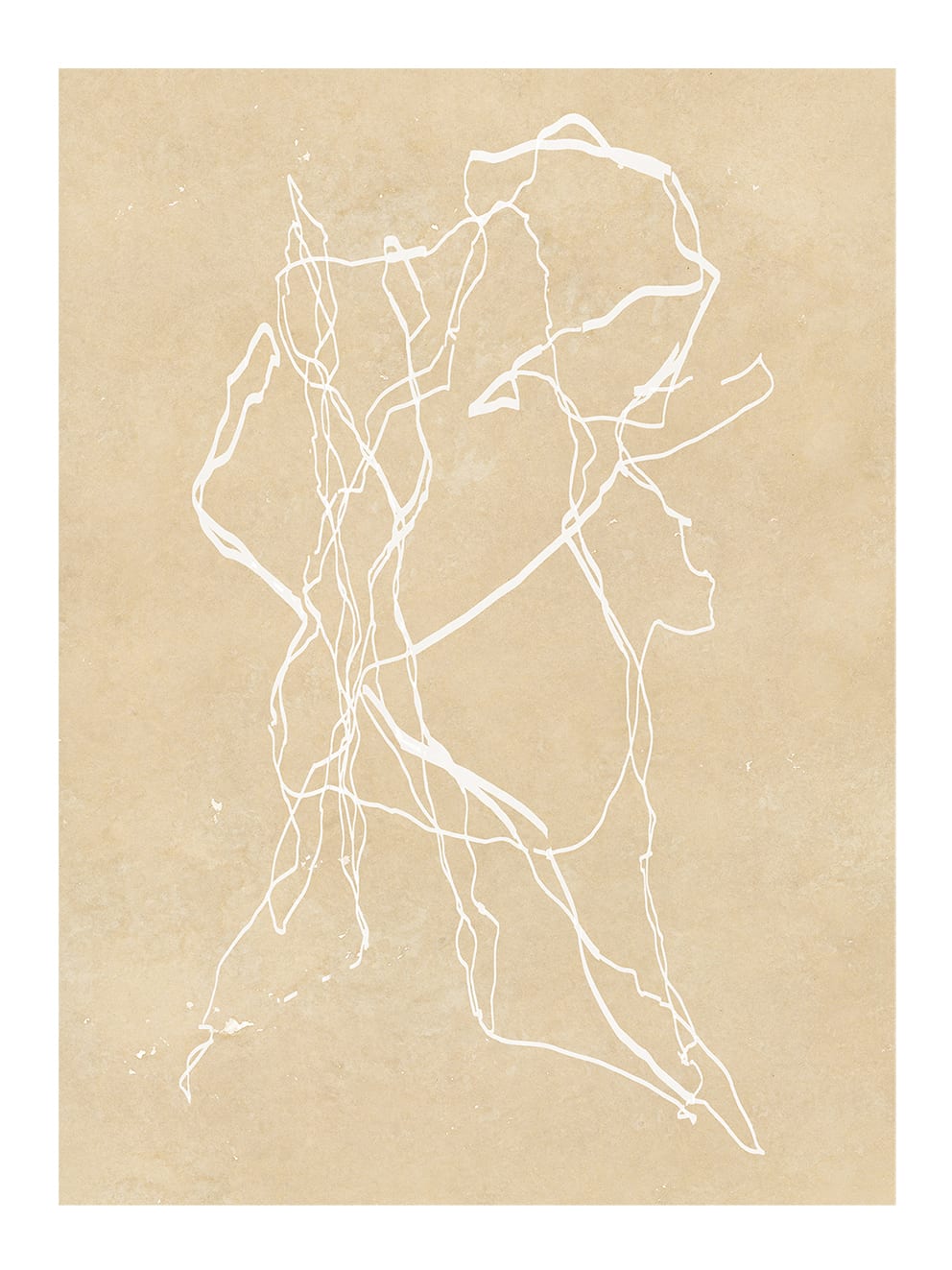 The Poster Club Art Prints One Line No. 03 Poster 30x40 cm beige