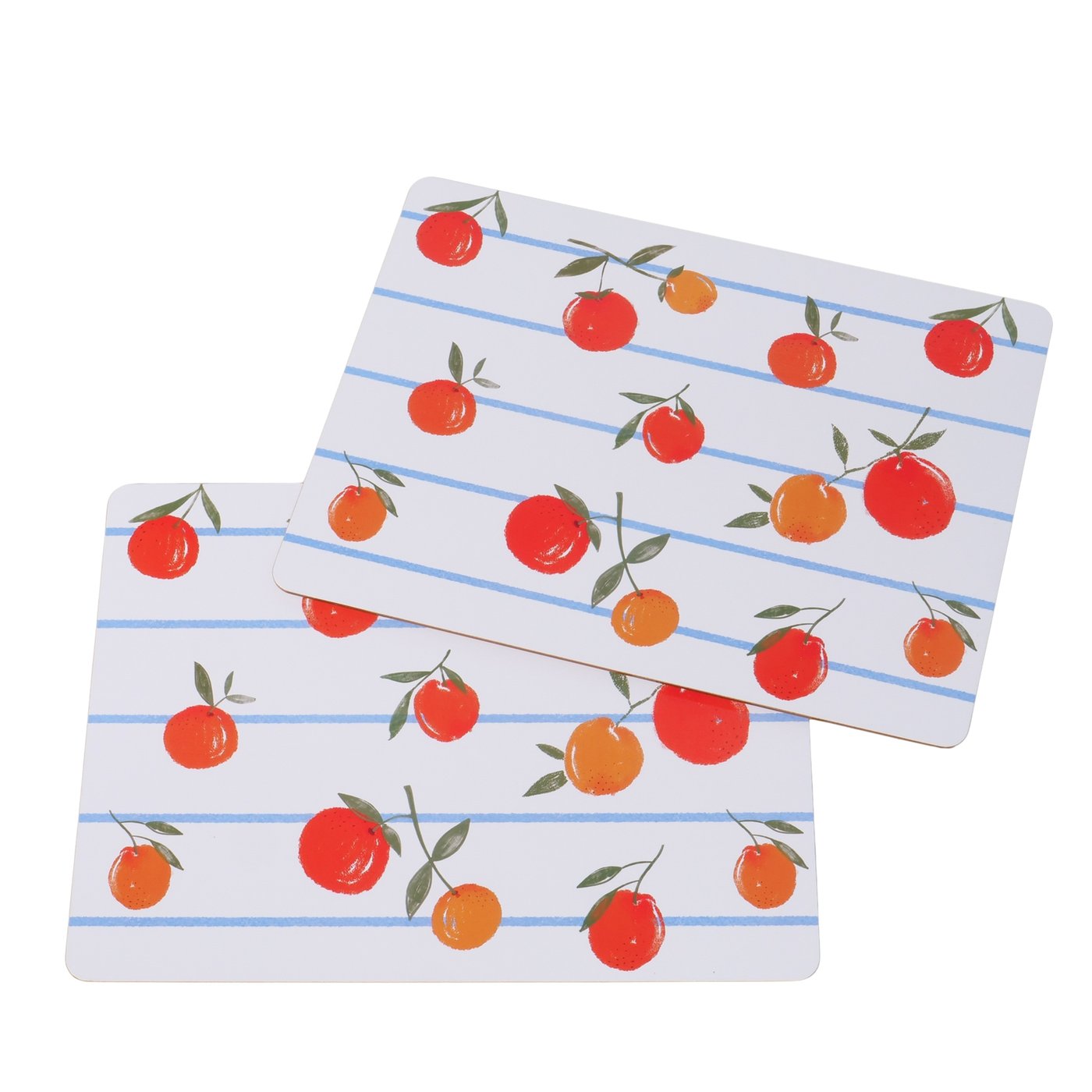LS-LebenStil Küche & Haushalt Orange Früchte Tischset 40x30cm 2er