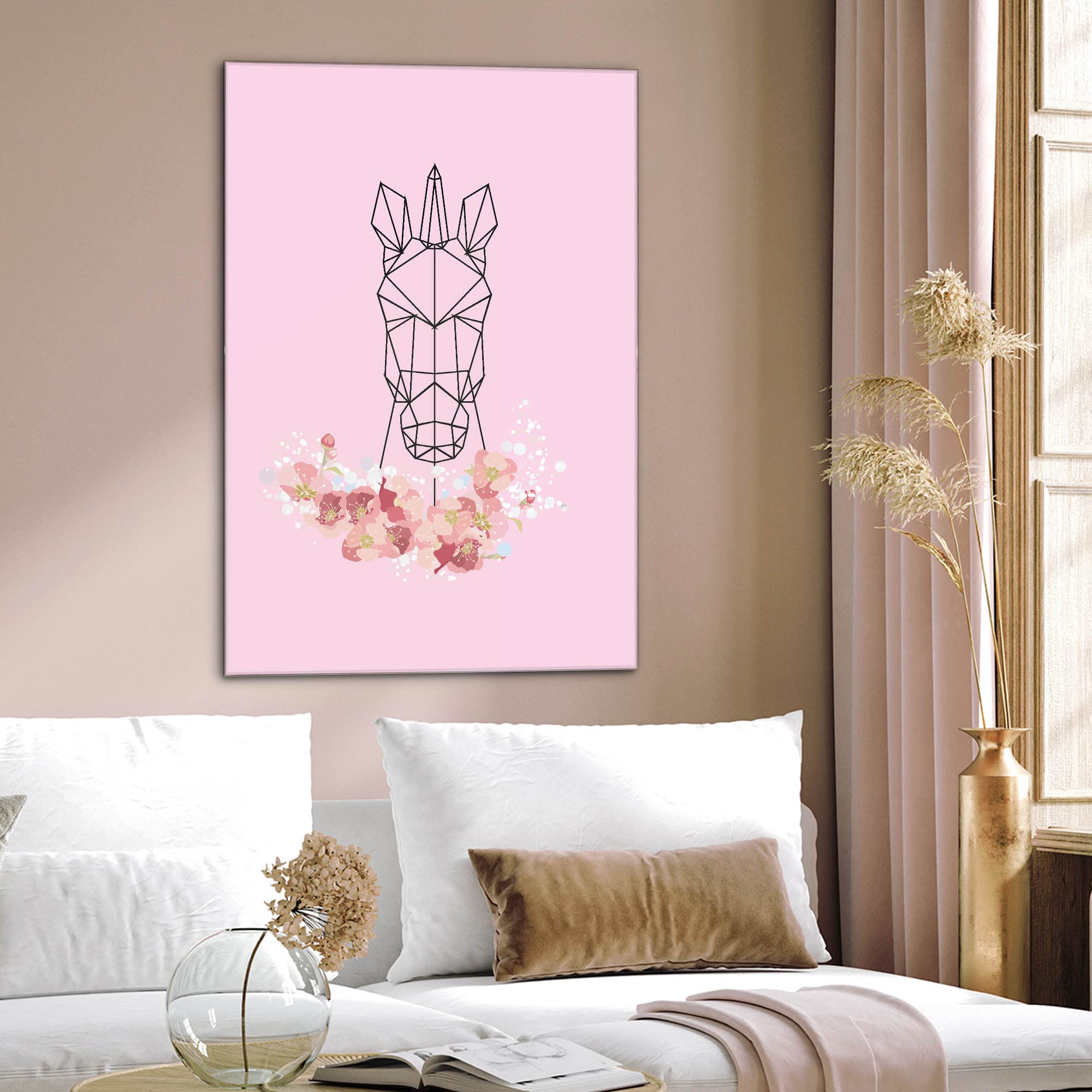 Banjado Magnettafel Einhorn Poygon Glasboard 40x60 Pferd