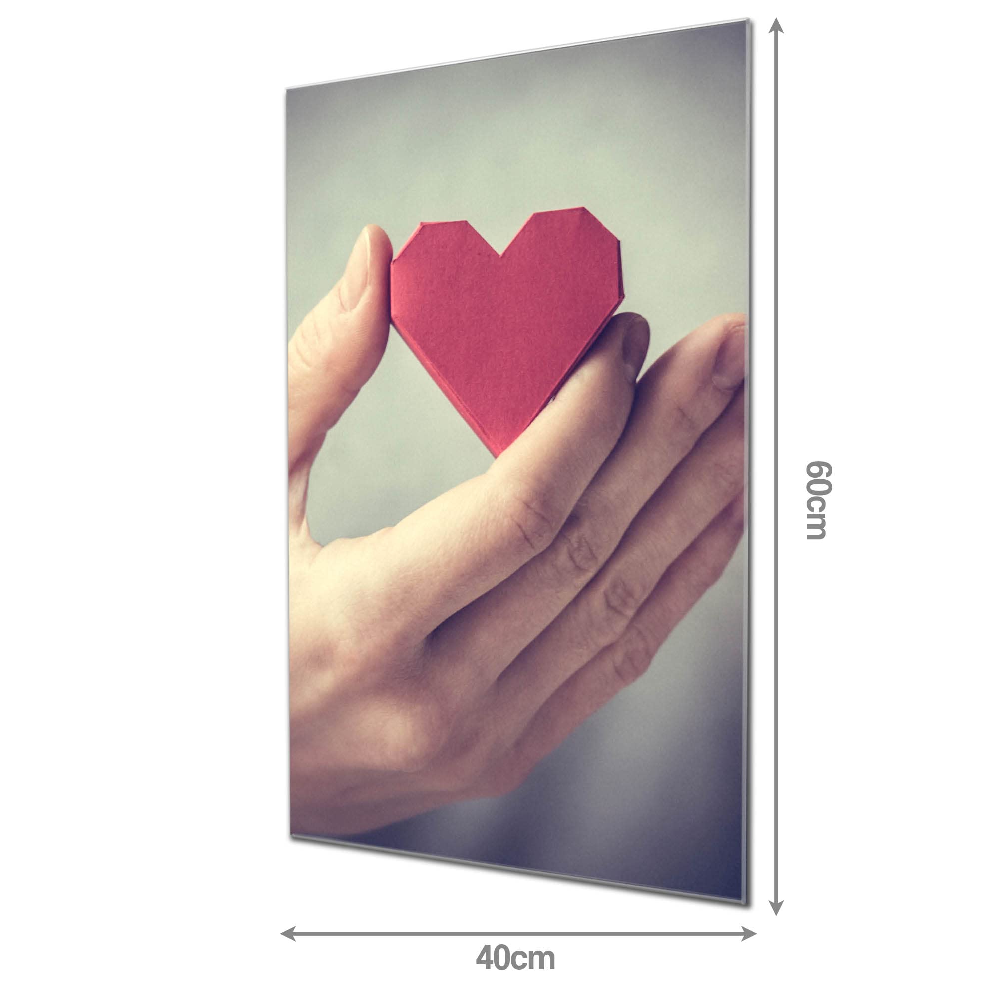 Banjado Magnettafel Hand Aufs Herz Magnettafel 40x60 beschreibbar