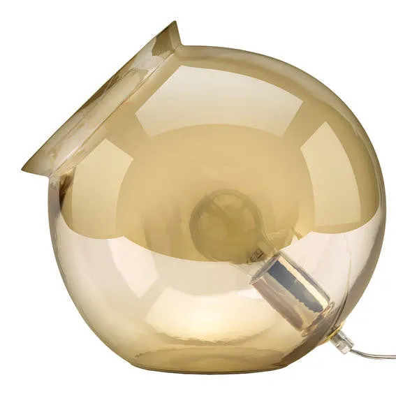 Mineheart Cauldron Tischlampe Glas schwarz E27 29cm