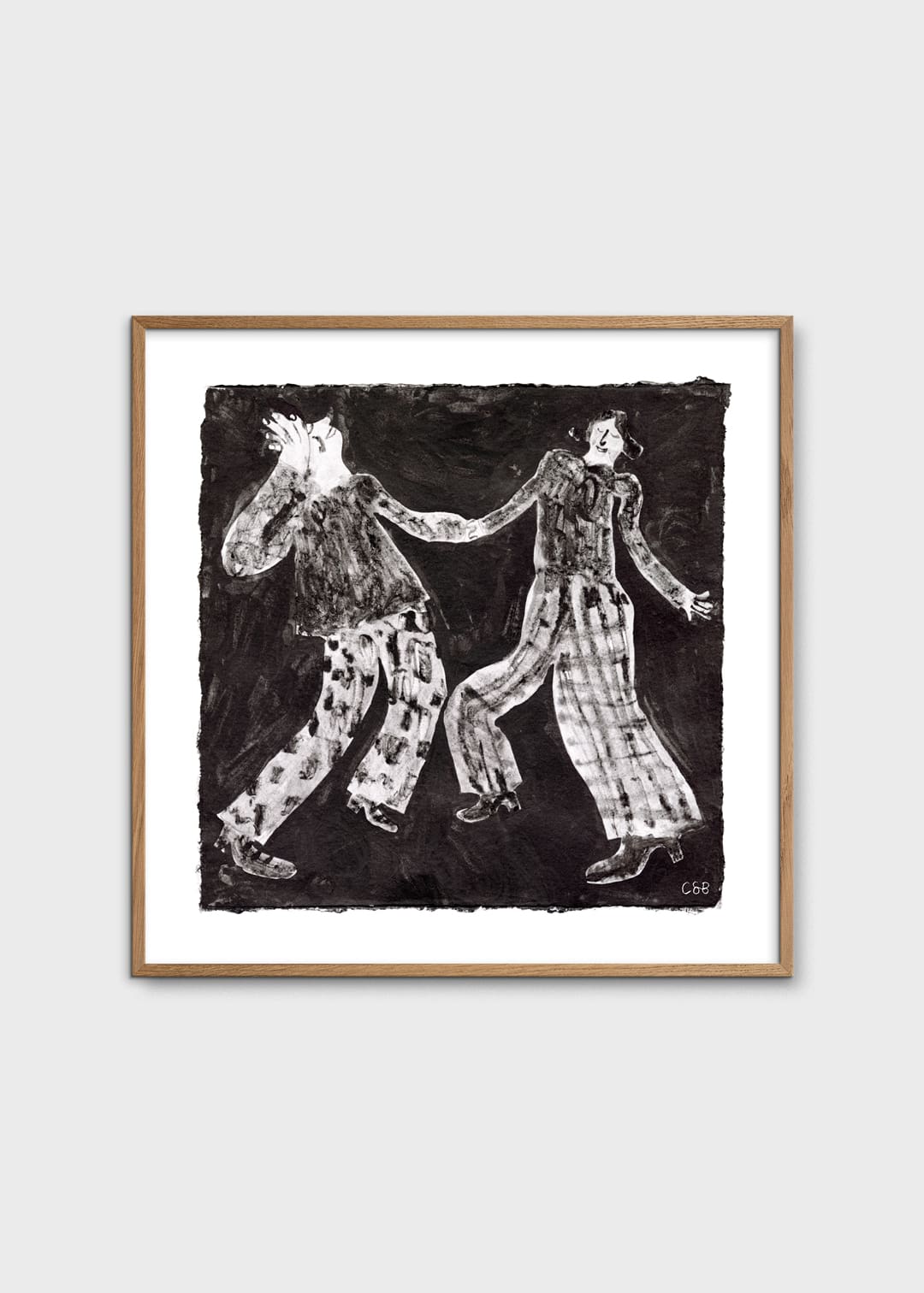 The Poster Club Art Prints Dancing People Poster 50x50 schwarz-weiß
