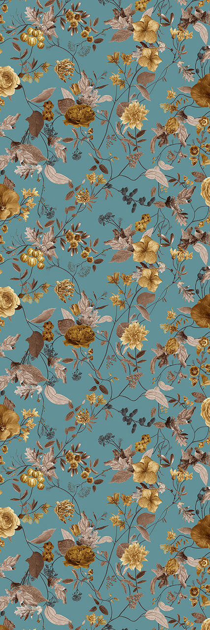 Mineheart Meadow Pattern Flower Aqua Tapete Rolle floral beige