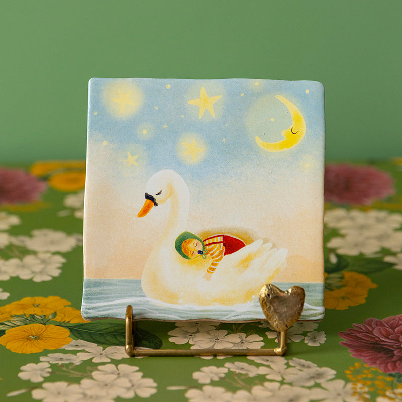Storytiles Delft Blue Loaded with love Wandfliese S 10x10 cm Baby