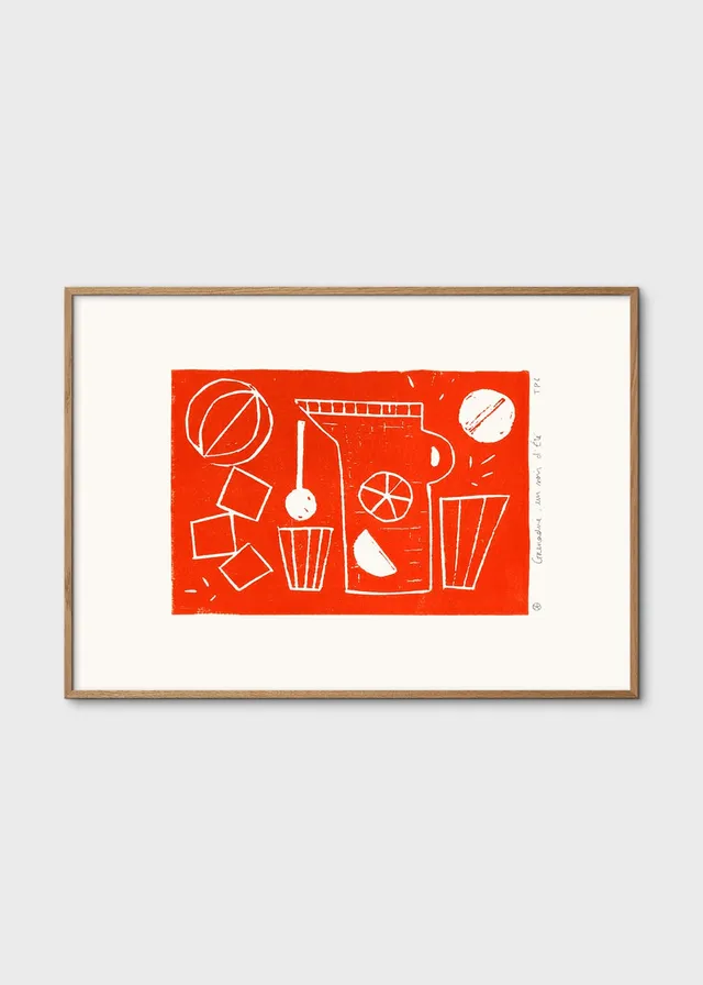 The Poster Club Grenadine Kunstdruck 30x40 cm rot