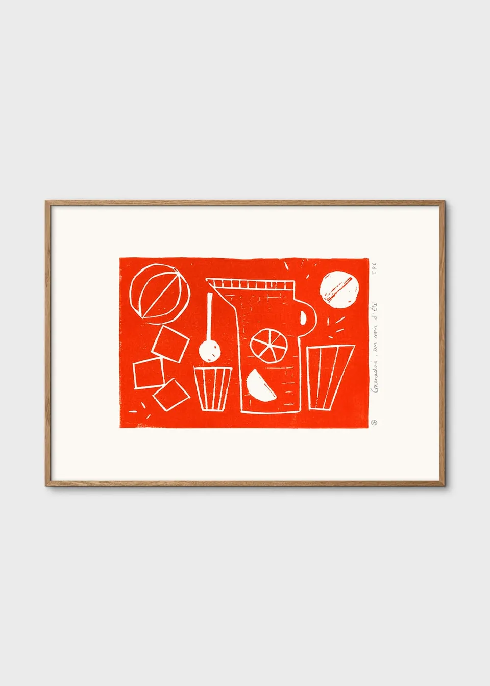 The Poster Club Grenadine Kunstdruck 30x40 cm rot