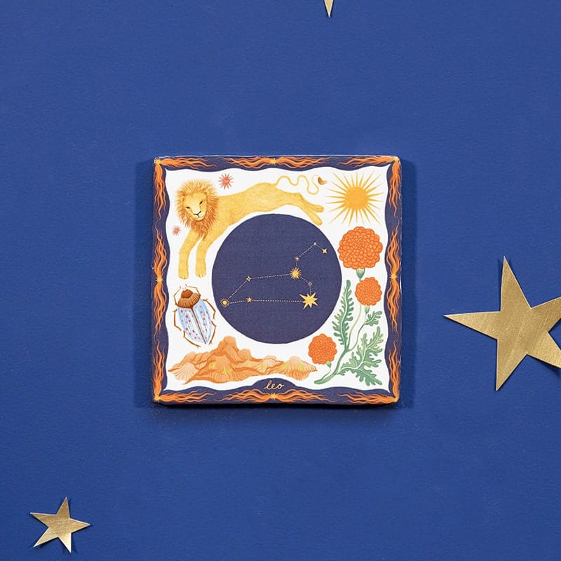 Storytiles Delft Blue Leo Fliese S 10x10 cm Sternzeichen Löwe