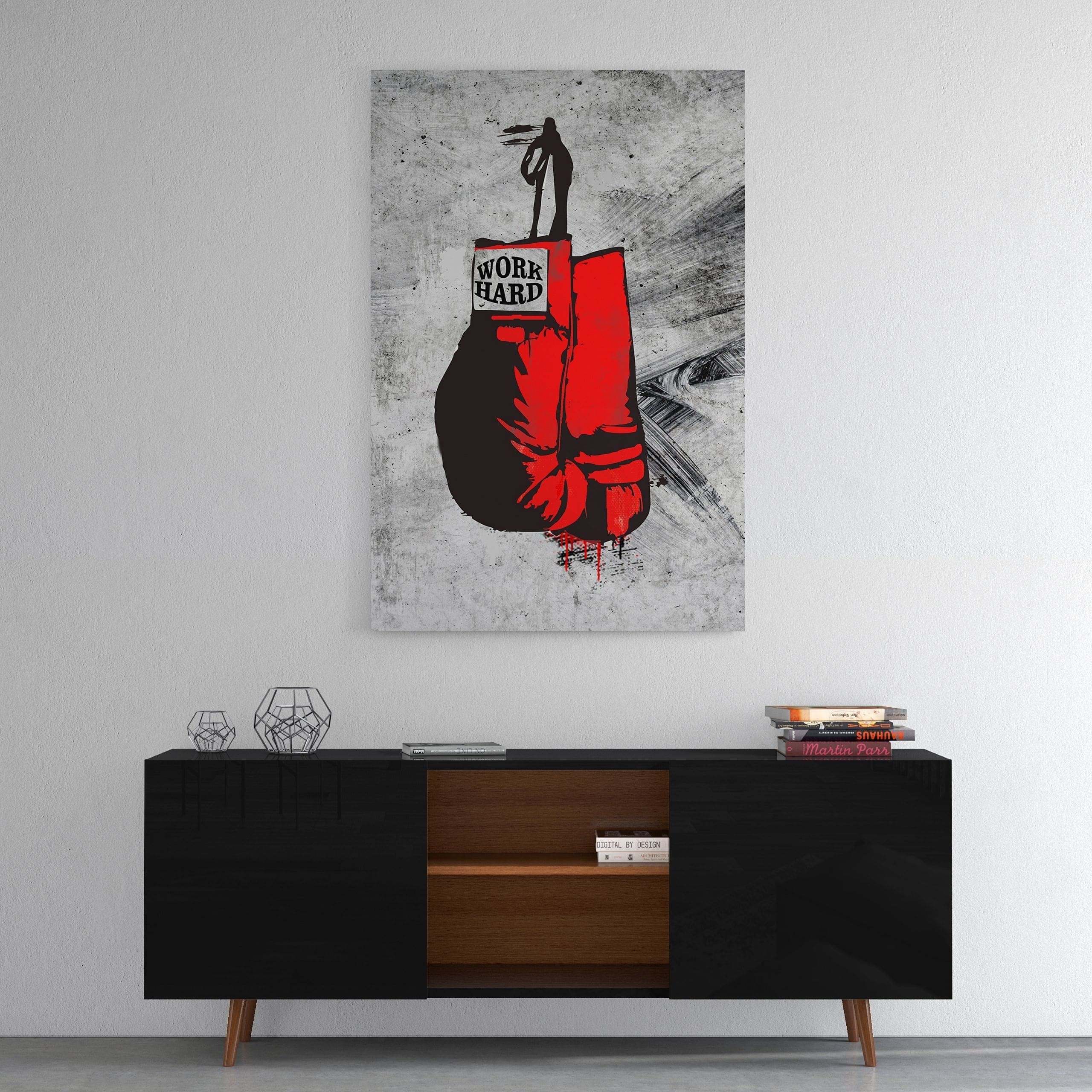 Hustling Sharks Wandbilder Red Gloves Wandbild 30x45 Boxen