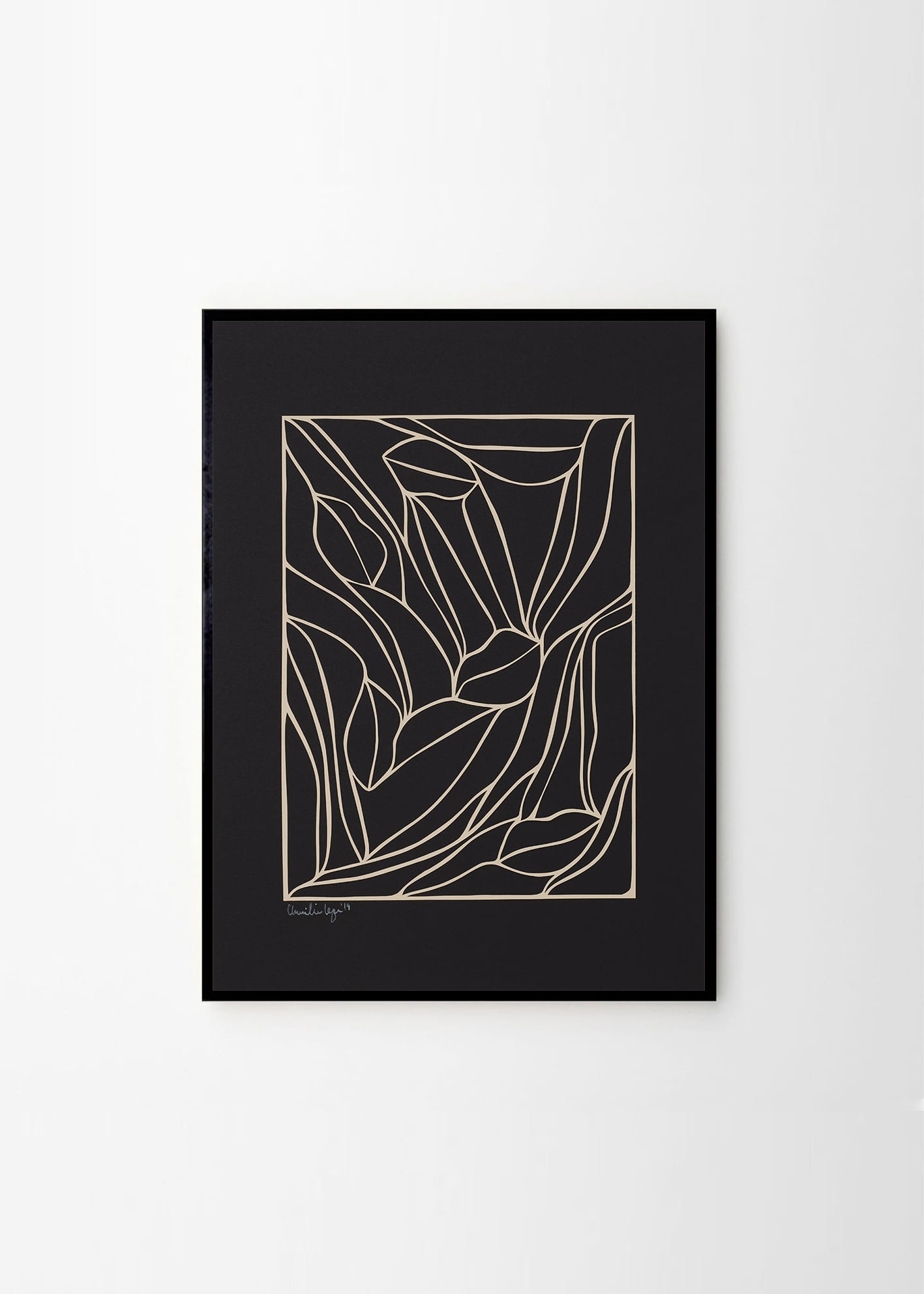The Poster Club Lips No. 01 Poster A2 schwarz