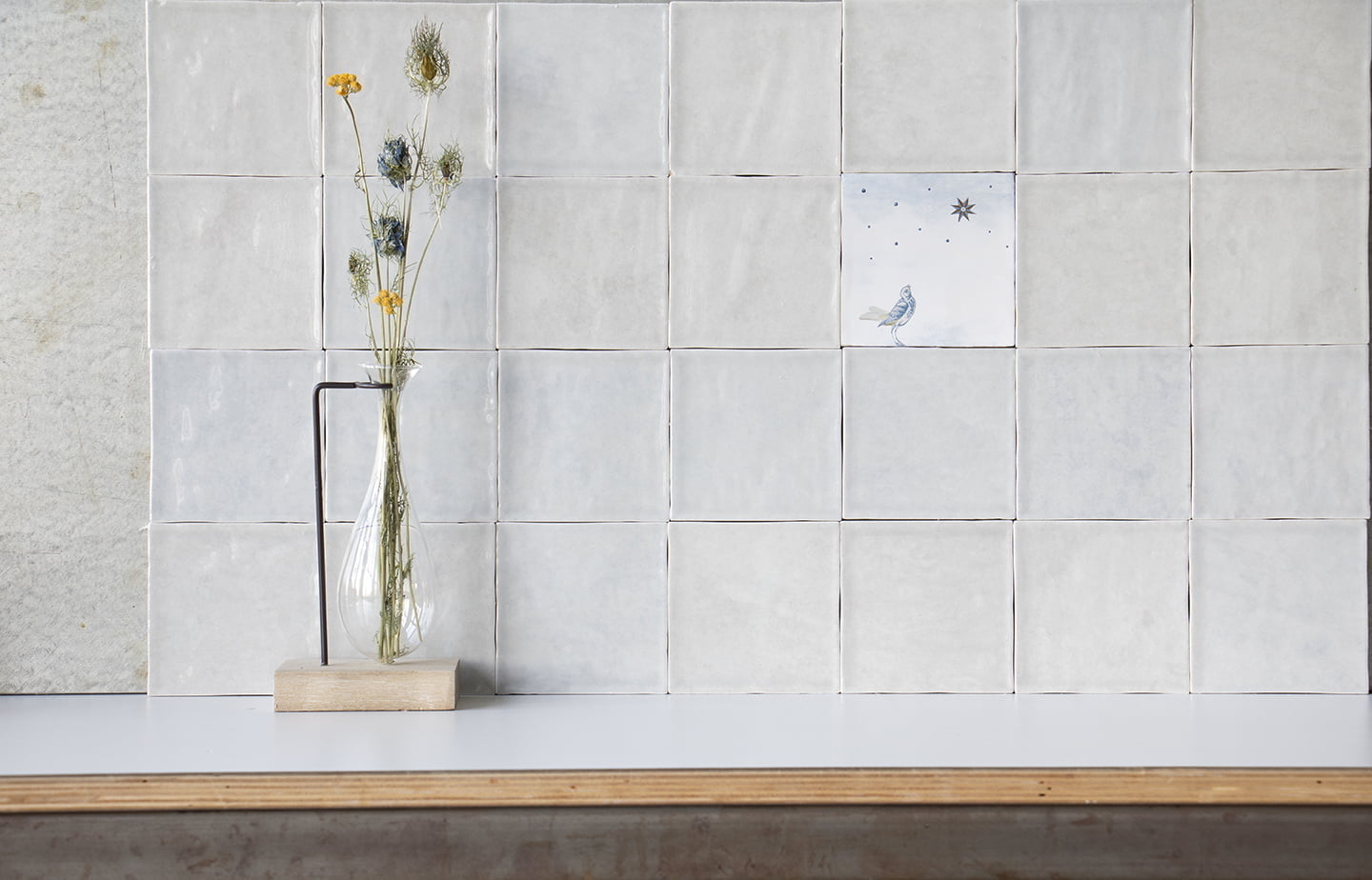 Storytiles Plain Tiles Atelier Grey Fliese 10x10 cm grau