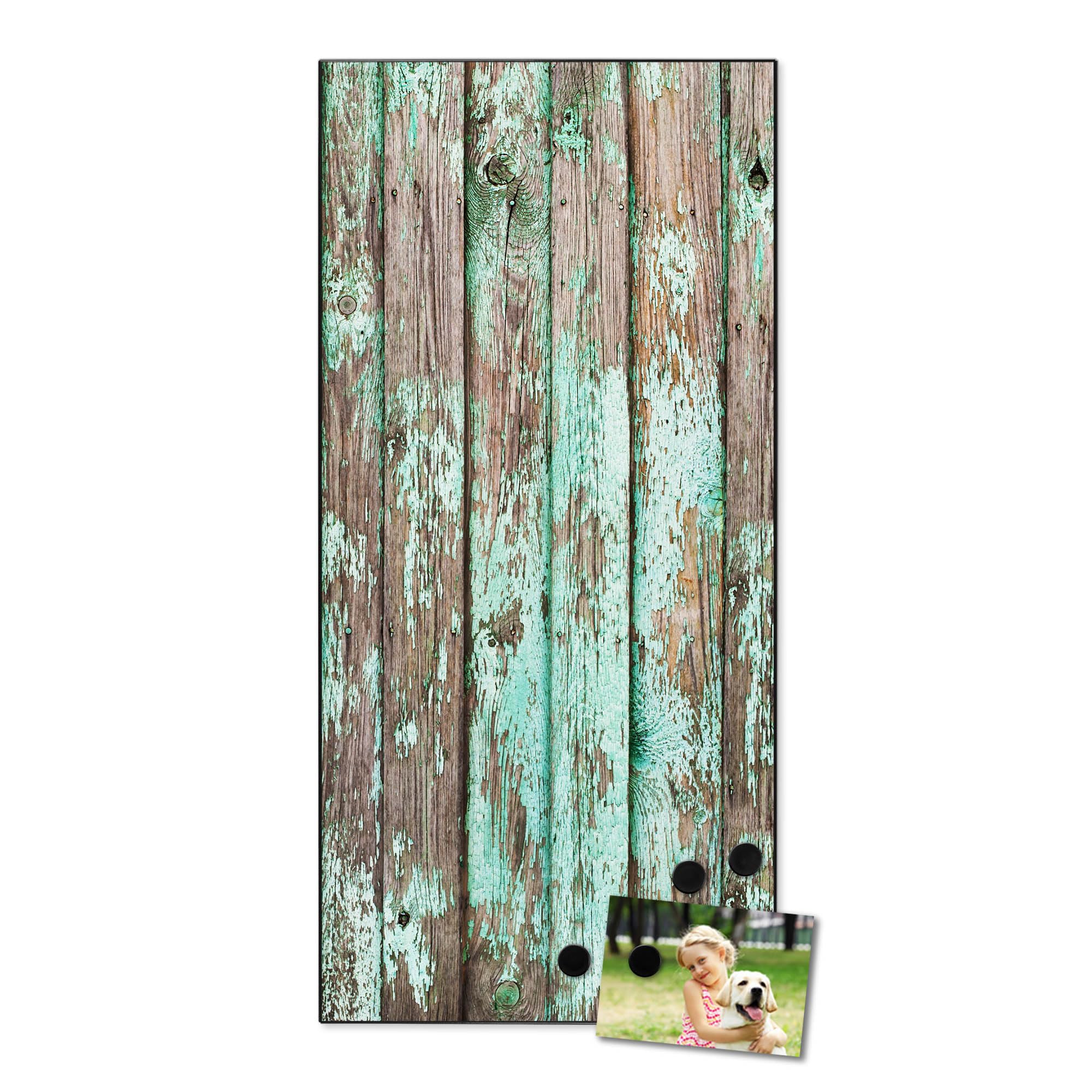 Banjado Magnettafel 37x78 Magnetpinnwand Verwittertes Holz