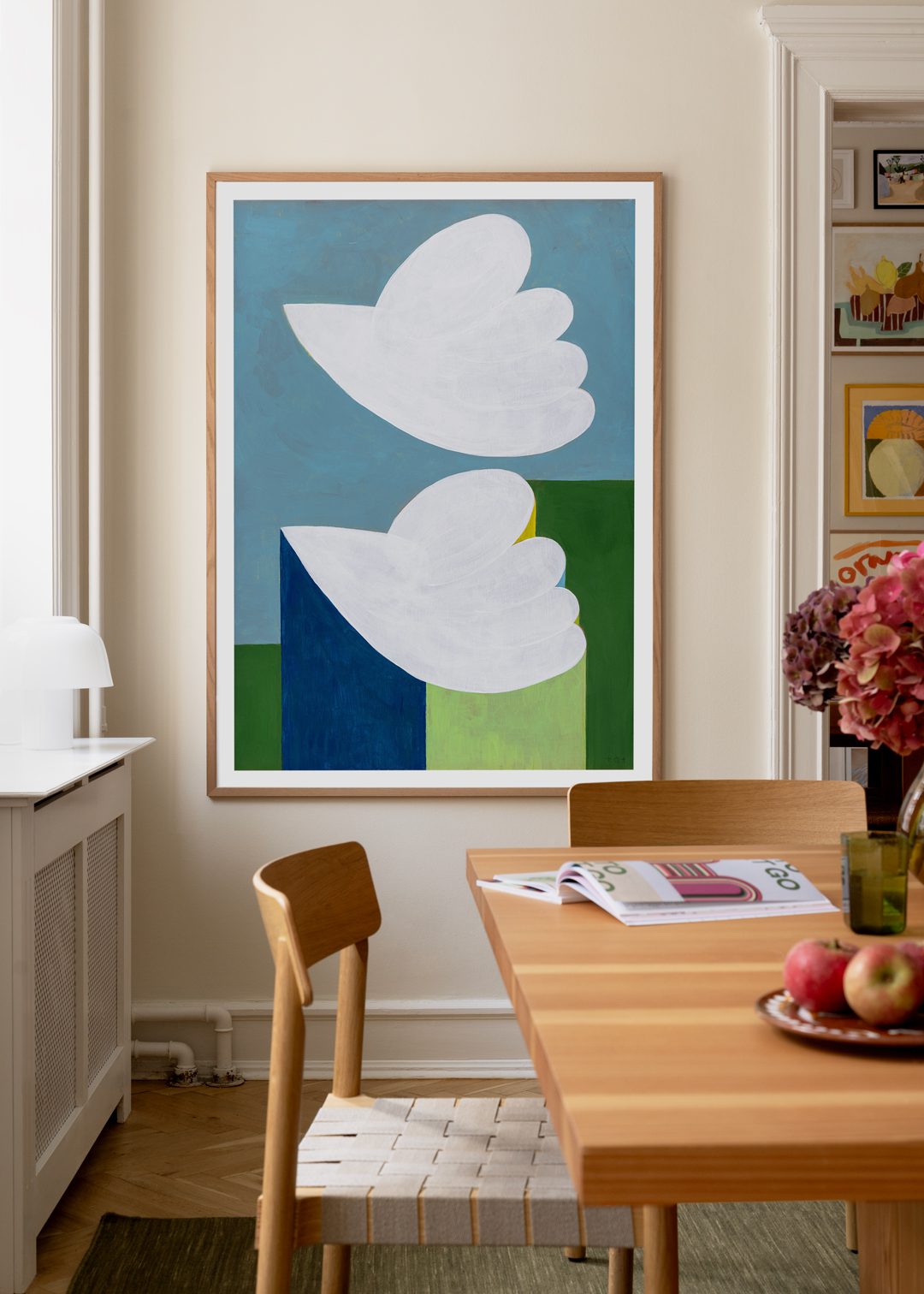 The Poster Club Art Prints Bird Stump Poster 30x40 cm blau