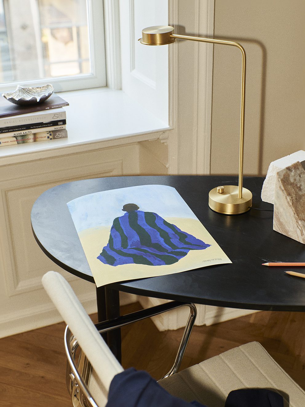 The Poster Club Tranquil Poster 30x40 cm beige blau