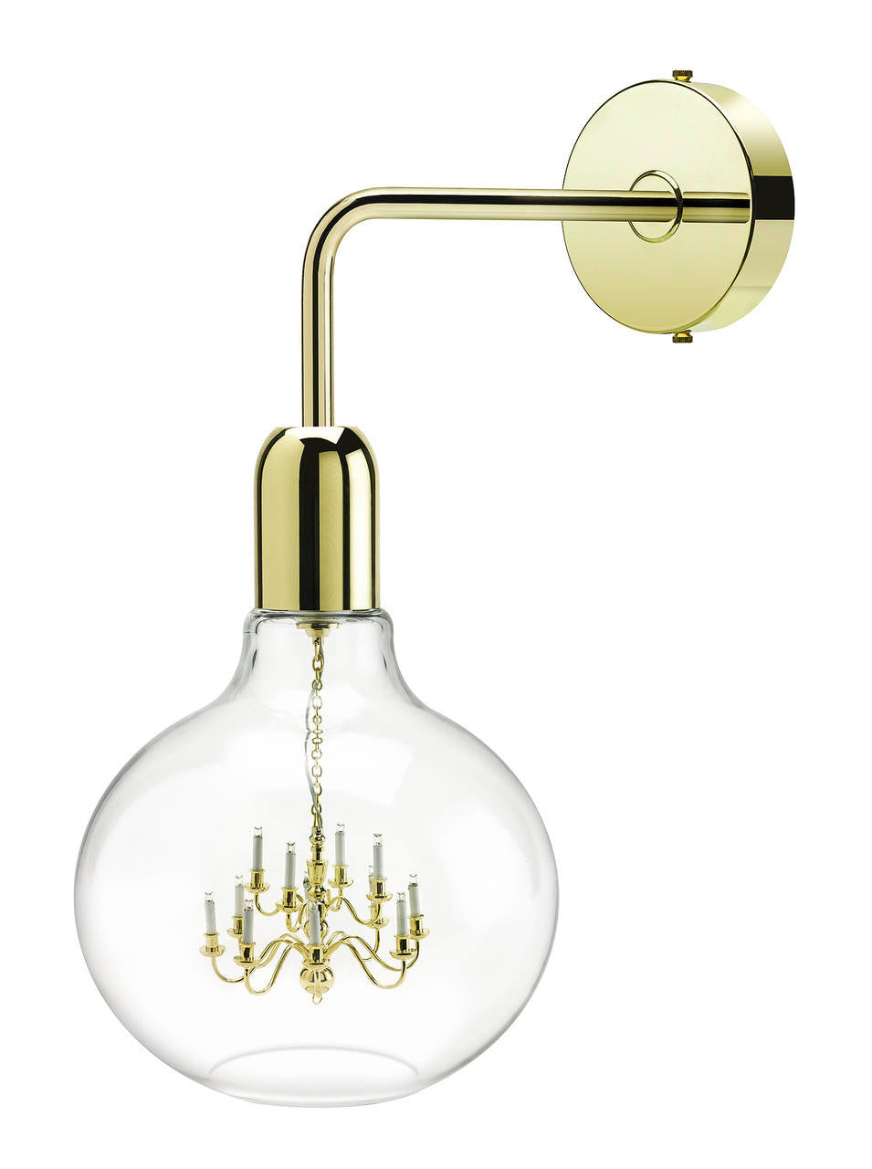 Mineheart King Edison Wandleuchte Gold LED 15x21cm