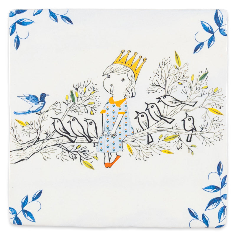 Storytiles Delft Blue Vogelkoortje Fliese S 10x10 cm Vögel