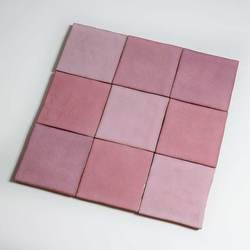 Storytiles Plain Tiles Zellige Rose Wandfliese 10x10 cm