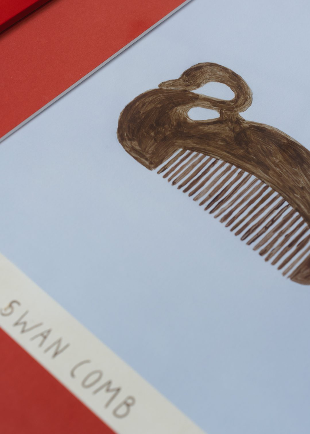 The Poster Club Swan and Fish Comb Poster 30x40cm