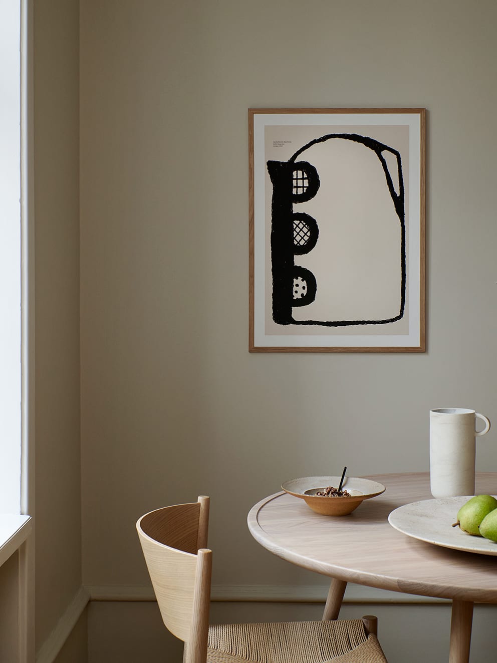 The Poster Club Art Prints Form Poster 30x40 cm Beige Schwarz