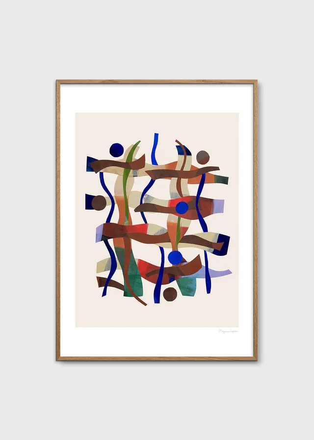 The Poster Club Sway Kunstdruck A4 braun geometrisch