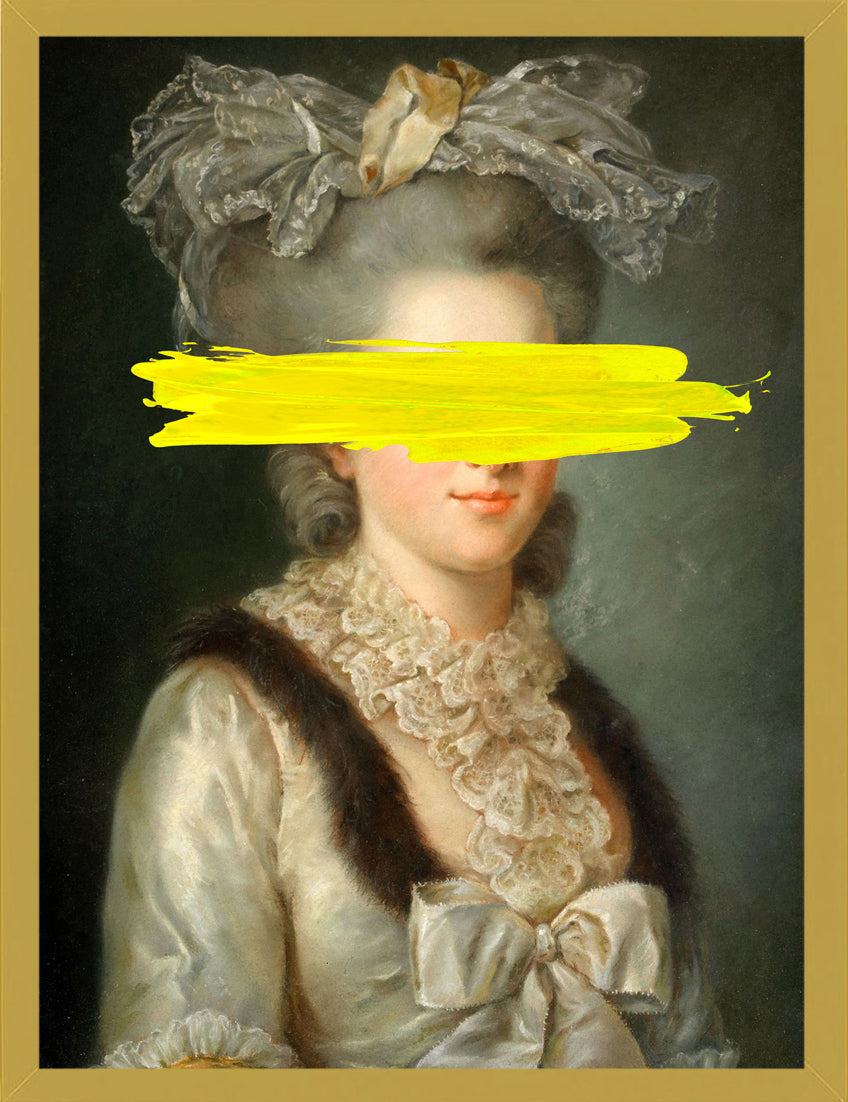 Mineheart Yellow Mark Leinwandbild Portrait 40x50 cm