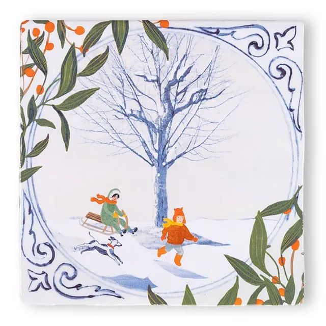 Storytiles Delft Blue Winter Wonderland Fliese S 10x10 Winter