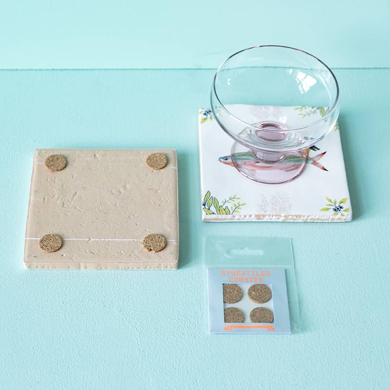 Storytiles Tile holders Kurken stickers Kork 4 Stück Untersetzer