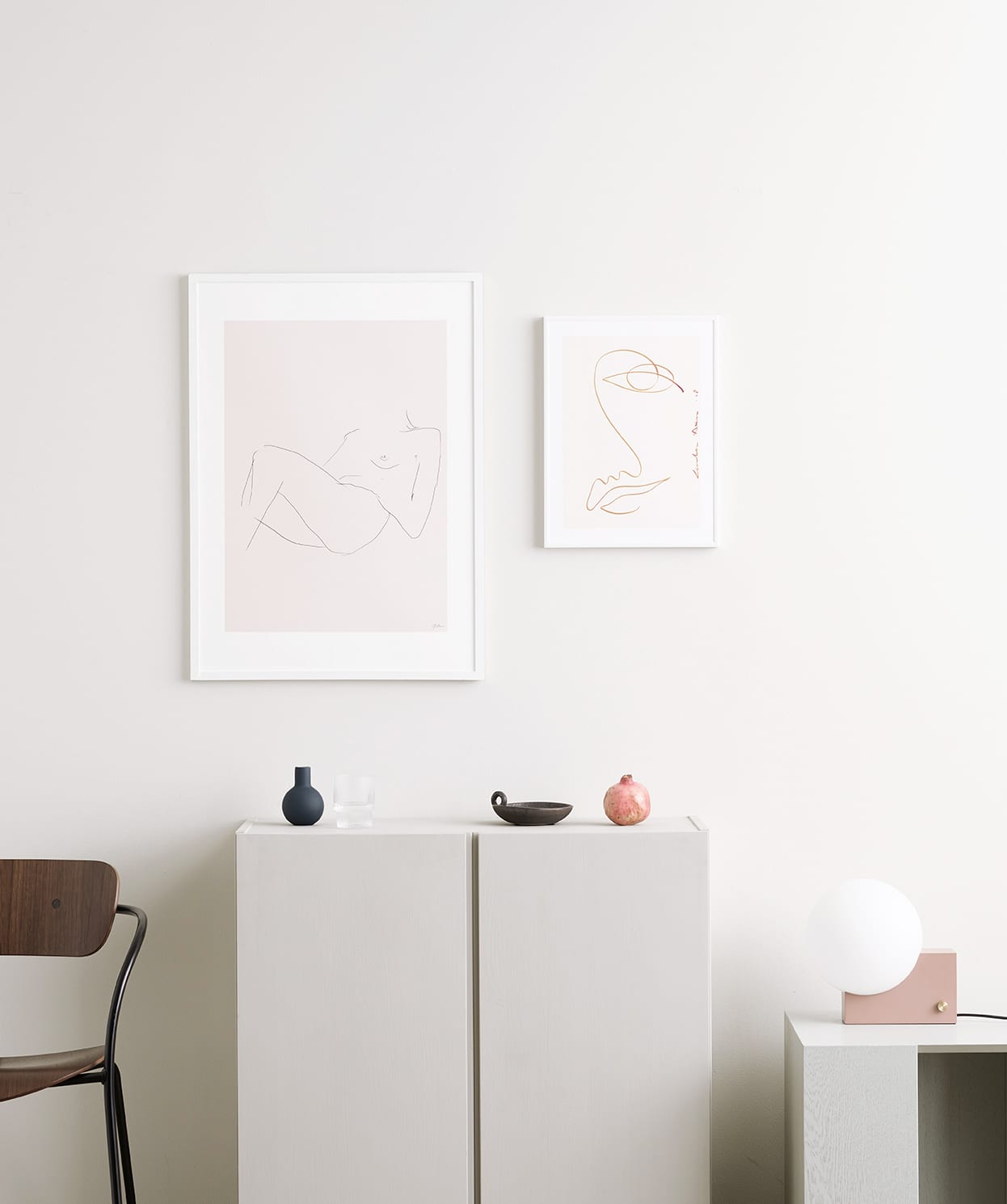 The Poster Club Raukeus Poster 50x70 cm Rosa Figuren