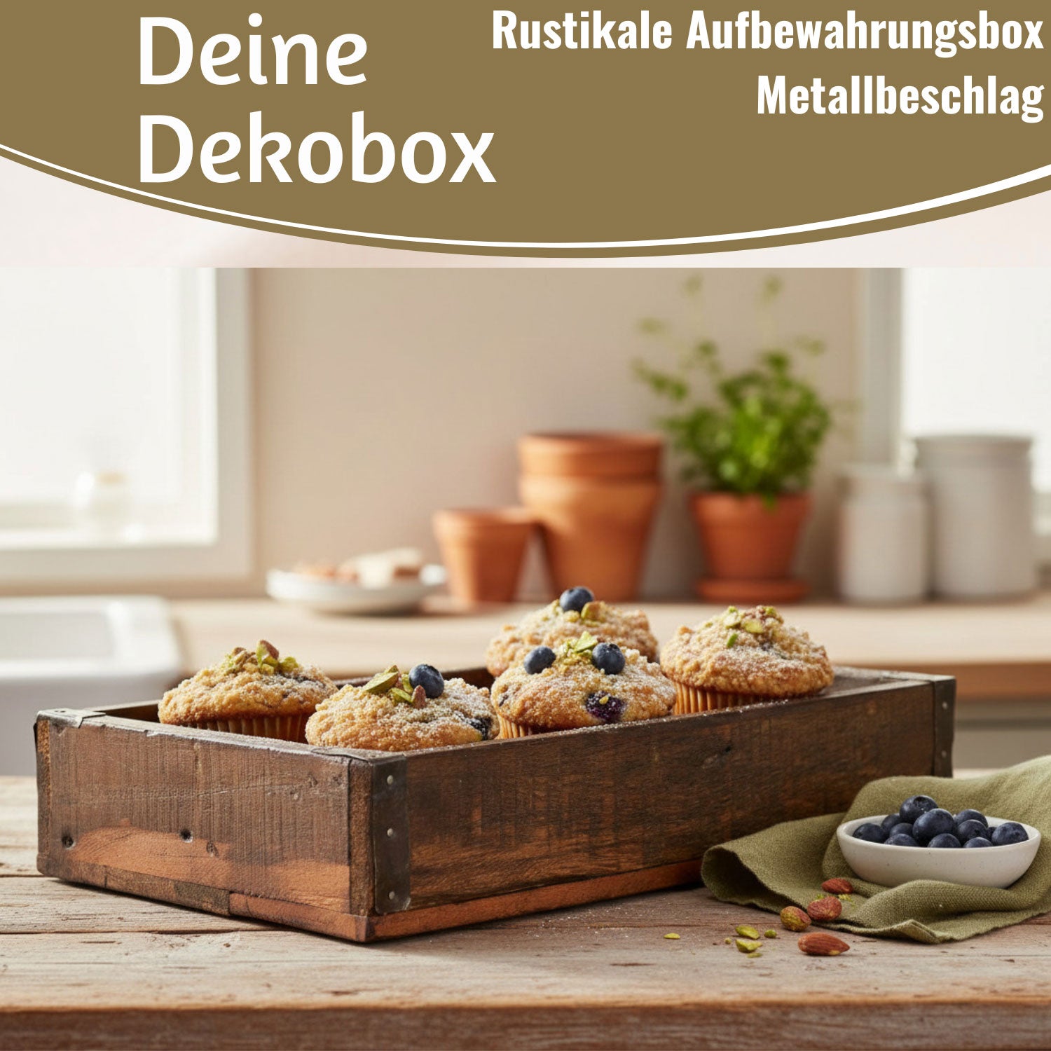 LS-LebenStil Küche & Haushalt Unika Serviertablett Holz 2er Set braun
