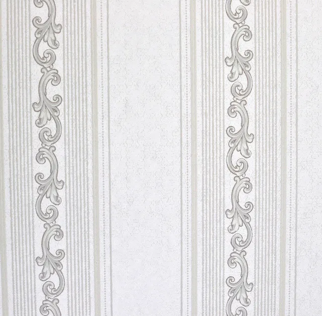 Mineheart Wallpaper Audley Tapete Warm White Streifen 53cm