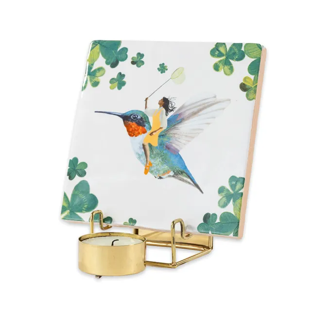 Storytiles Tile Holders Golden Tile & Candle Holder Gold