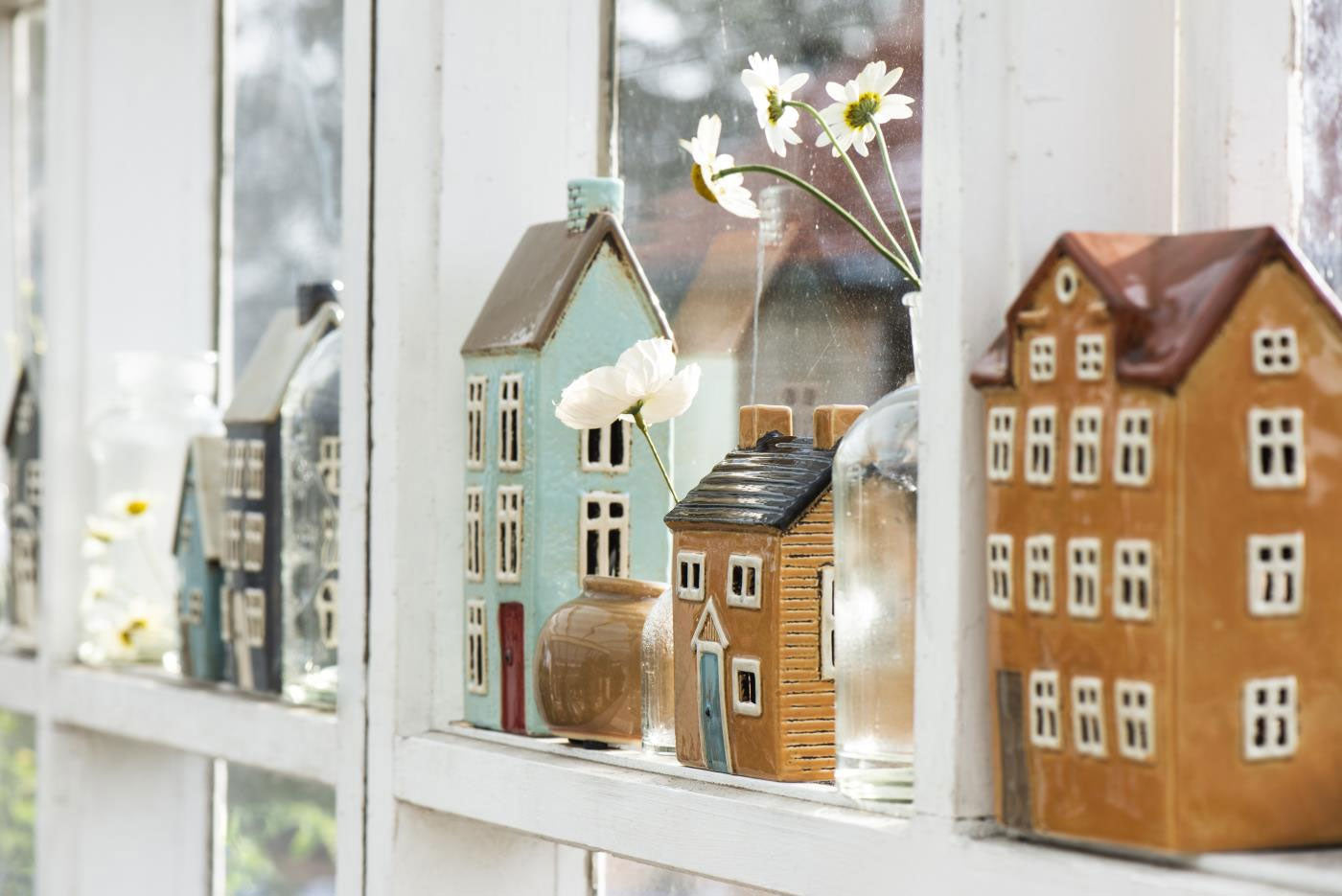 LS-LebenStil Nyhavn Teelichthaus Braun 18cm Keramik