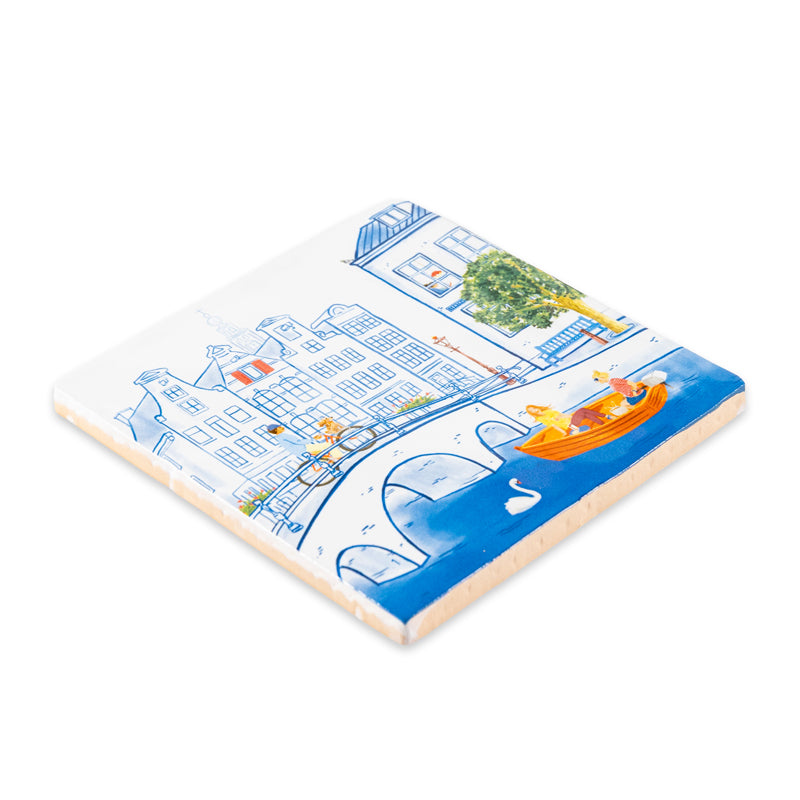 Storytiles Delft blue Life in Amsterdam Wandfliese S Stadt