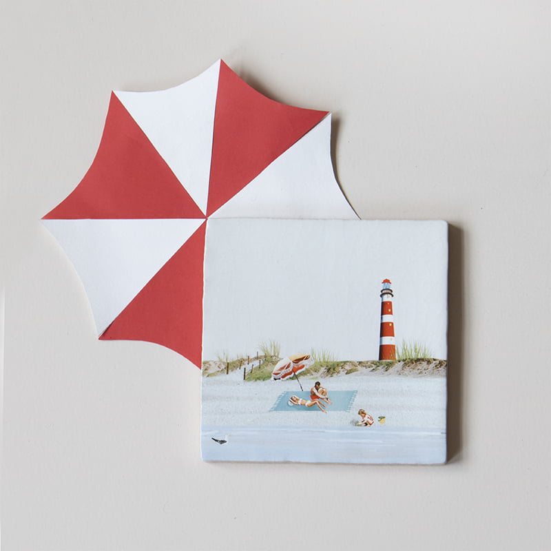 Storytiles Delft blue Ameland Fliese S 10x10 cm Strand Meer