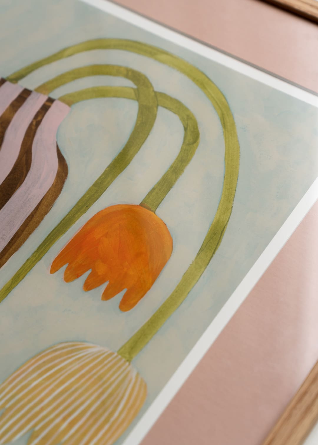 The Poster Club Art Prints Fallen Tulips Poster 30x40 cm braun