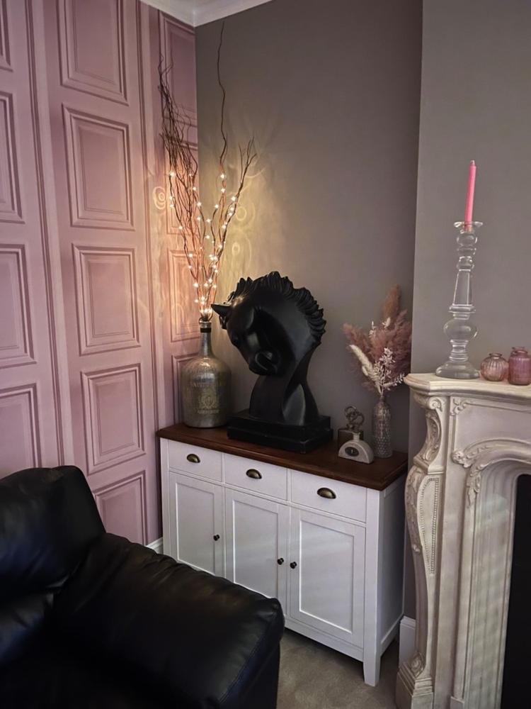 Mineheart Dusty Pink Panelling Tapete Paneeloptik rosa