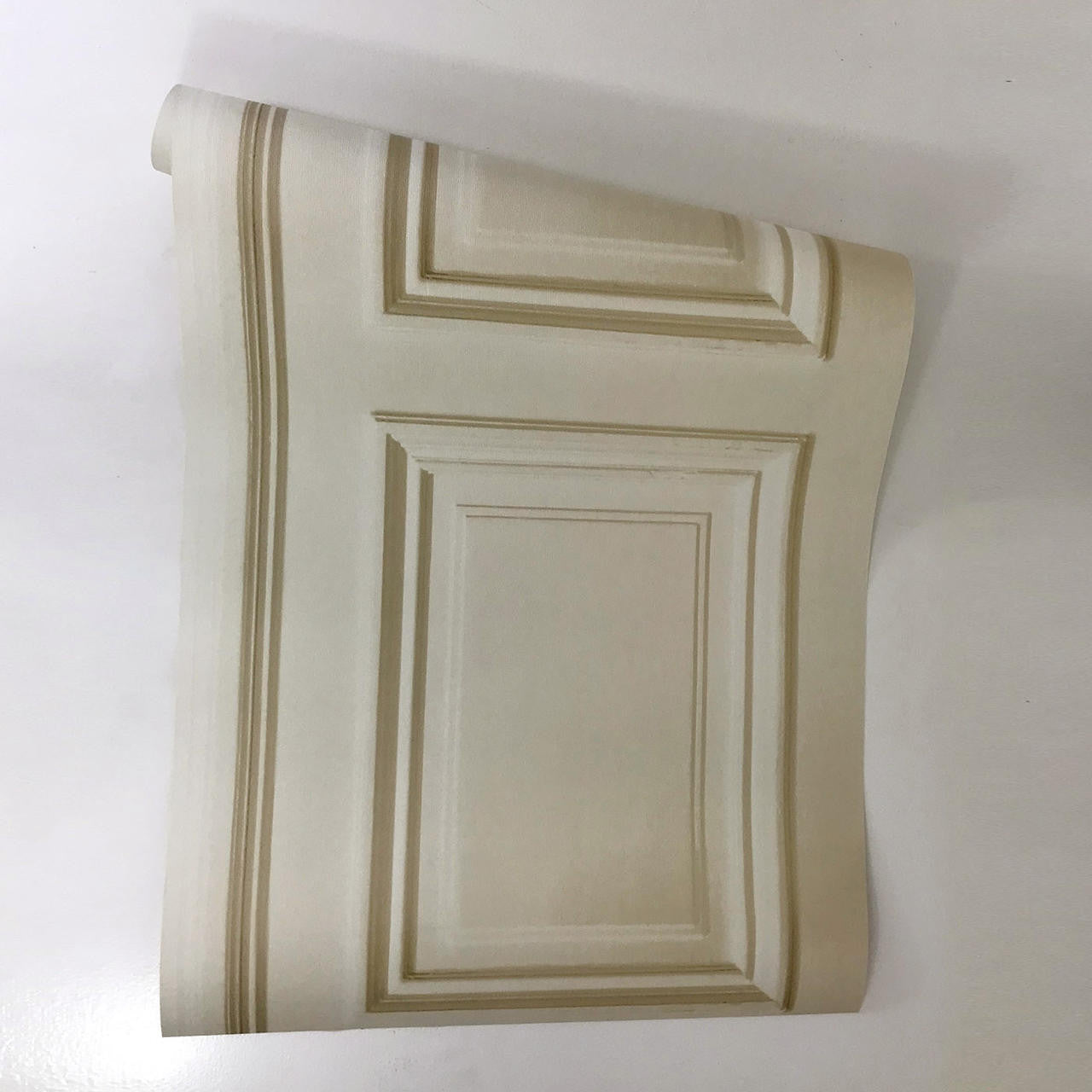Mineheart Wallpaper Cream Panelling Tapete Creme Vinyl