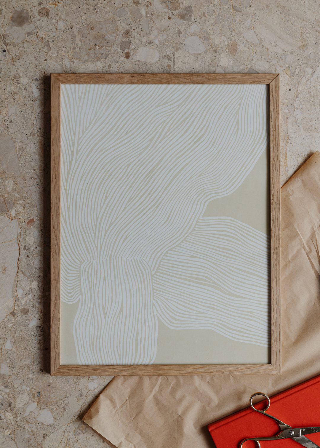 The Poster Club The Line No. 09 Kunstdruck A4 beige