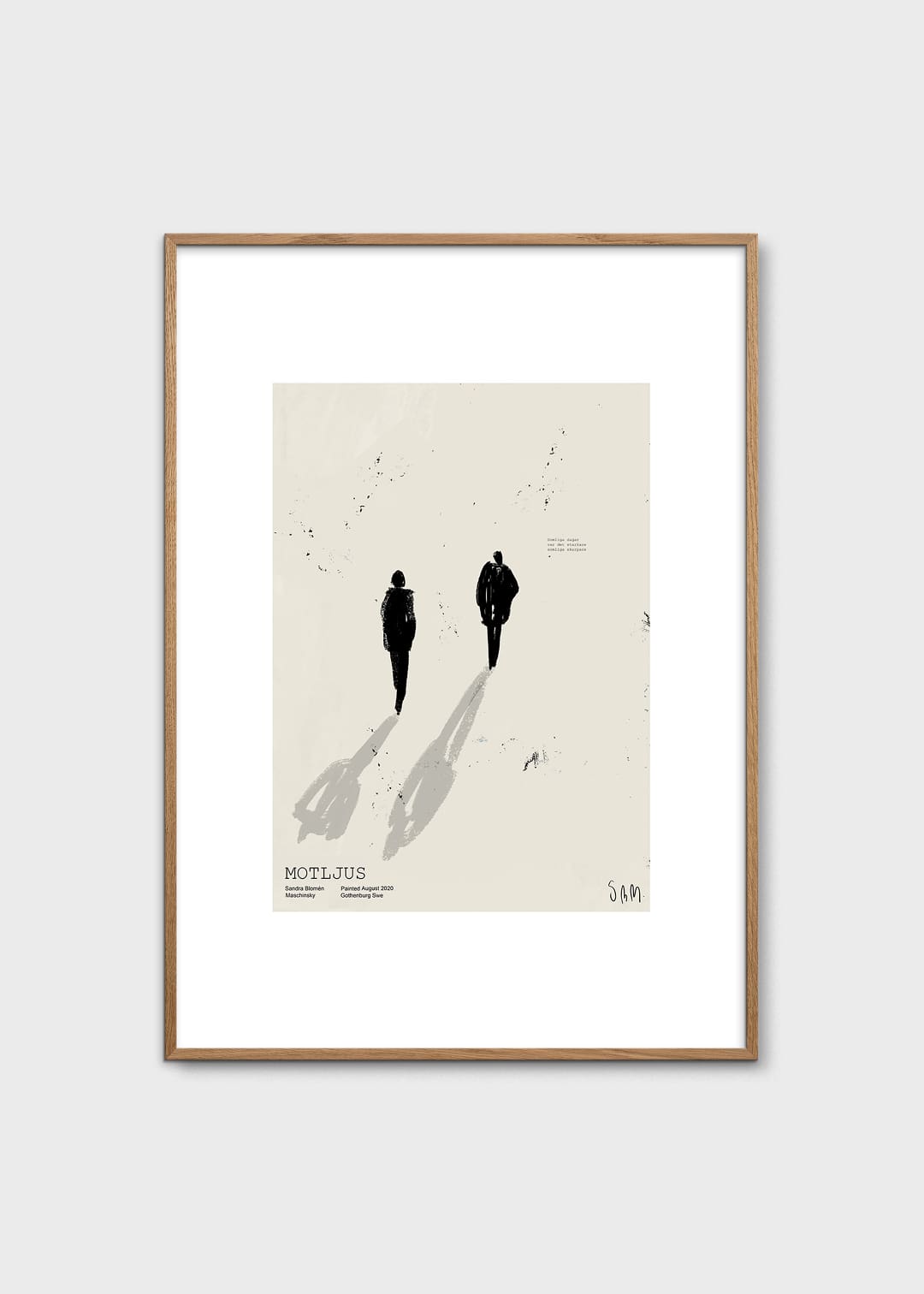 The Poster Club Motljus Poster 50x70 cm Schwarz-Weiß