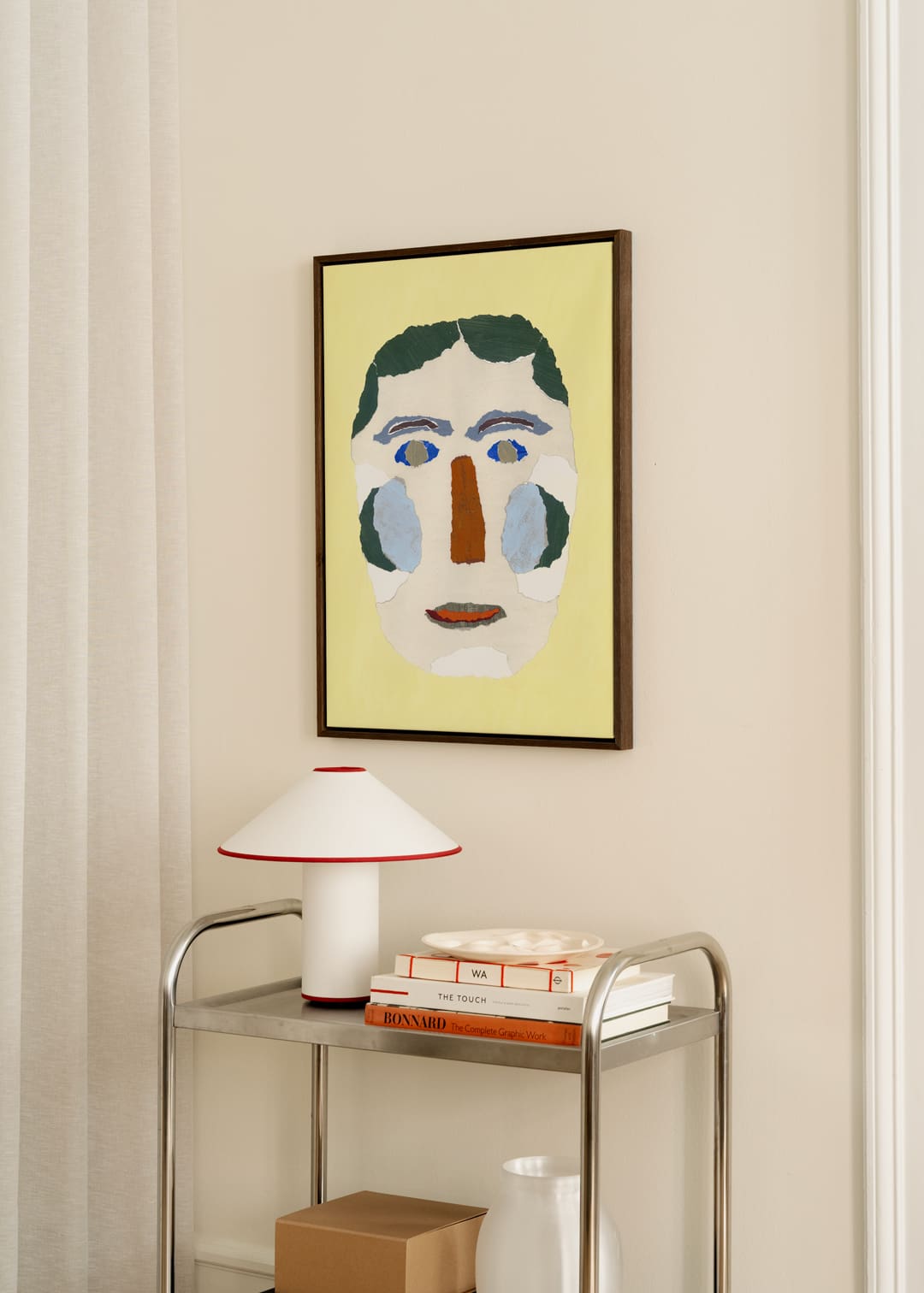 The Poster Club Blue Cheek Portrait Leinwand 50x70 beige